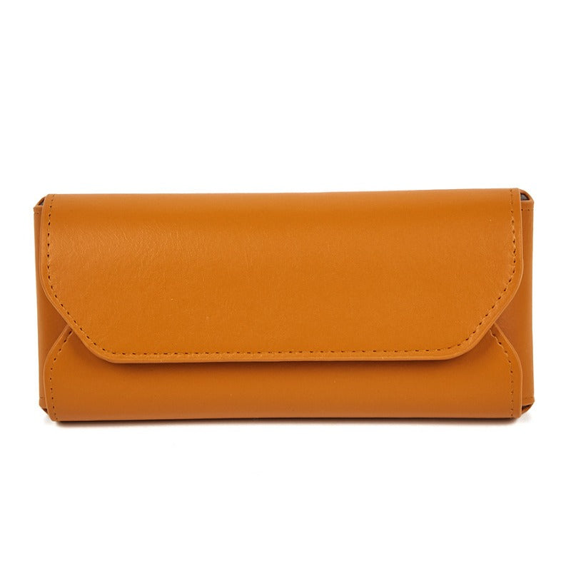Wholesale Solid Color PU Waterproof Eyewear Storage Bag